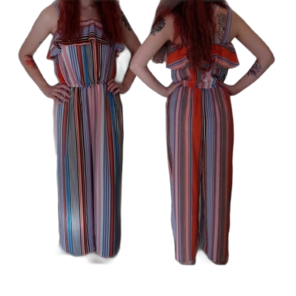 Romper colorful spaghetti staps size 7/9
